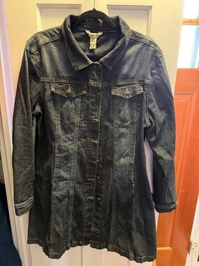 Indigo Rein Long Dark Blue Denim Jacket/Duster